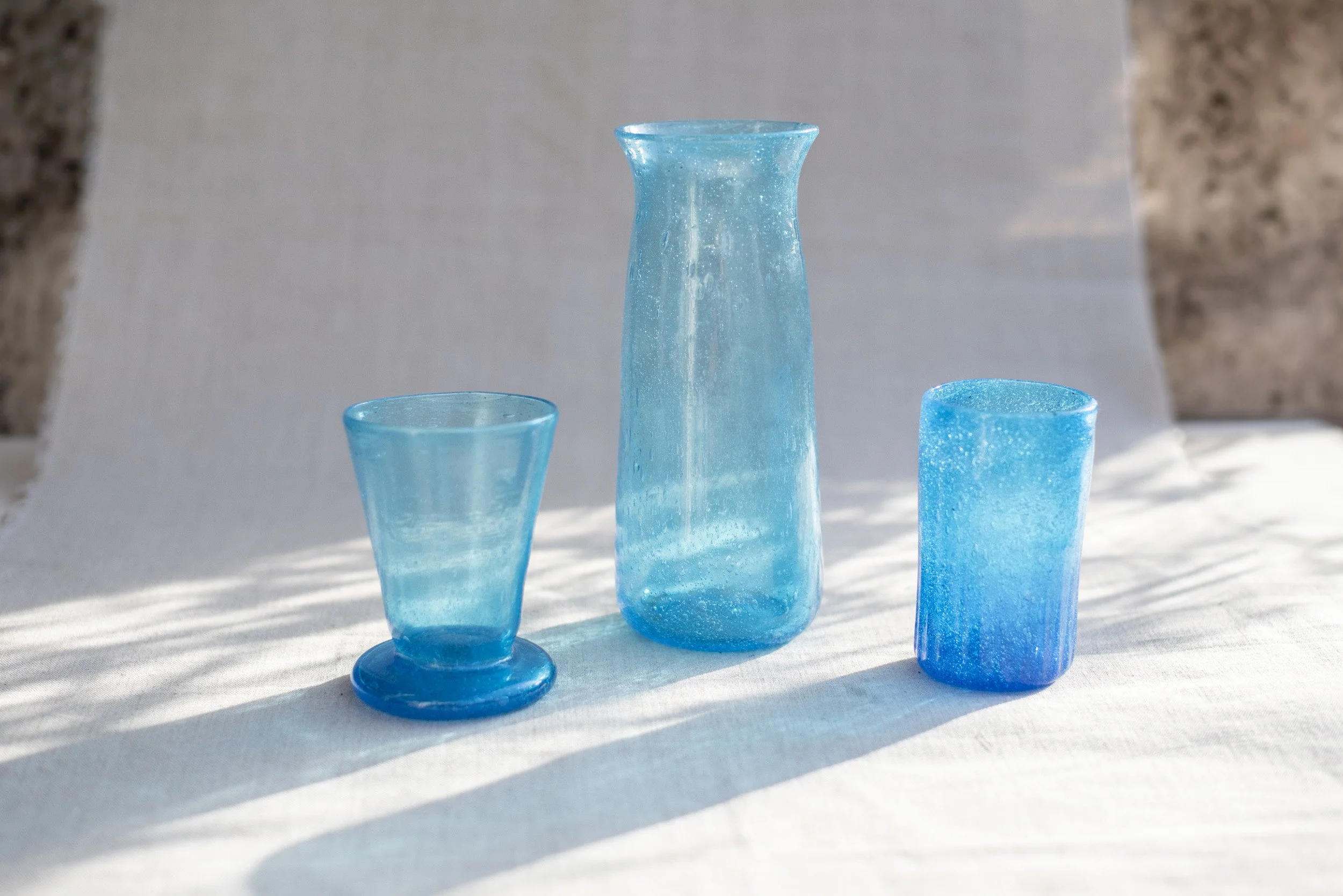 Azur blue Herati glassware — Artijaan